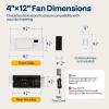 imageVIVOHOME Register Booster Fan  4 x 12 Opening with Adjustable Louver  Smart Thermostat amp 10Speed WIFI App Control  AC Vent Fan for Floor Ceiling Wall  Quiet Operation White4 x 12 Opening