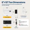 imageVIVOHOME Register Booster Fan  4 x 12 Opening with Adjustable Louver  Smart Thermostat amp 10Speed WIFI App Control  AC Vent Fan for Floor Ceiling Wall  Quiet Operation White6 x 10 Opening