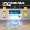 imageVIVOHOME Register Booster Fan  6 x 12 Opening with Adjustable Louver  Smart Thermostat amp 10Speed Remote Control  AC Vent Fan for Floor Ceiling Wall  Quiet Operation White6 x 12