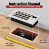 imageVIVOHOME Register Booster Fan  6 x 12 Opening with Adjustable Louver  Smart Thermostat amp 10Speed Remote Control  AC Vent Fan for Floor Ceiling Wall  Quiet Operation White4 x 10