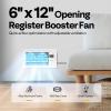 imageVIVOHOME Register Booster Fan  6 x 12 Opening with Adjustable Louver  Smart Thermostat amp 10Speed Remote Control  AC Vent Fan for Floor Ceiling Wall  Quiet Operation White6 x 12