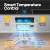 imageVIVOHOME Register Booster Fan  6 x 12 Opening with Adjustable Louver  Smart Thermostat amp 10Speed Remote Control  AC Vent Fan for Floor Ceiling Wall  Quiet Operation White4 x 12