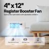imageVIVOHOME Register Booster Fan  6 x 12 Opening with Adjustable Louver  Smart Thermostat amp 10Speed Remote Control  AC Vent Fan for Floor Ceiling Wall  Quiet Operation White4 x 12