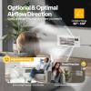 imageVIVOHOME Register Booster Fan  6 x 12 Opening with Adjustable Louver  Smart Thermostat amp 10Speed Remote Control  AC Vent Fan for Floor Ceiling Wall  Quiet Operation White4 x 10