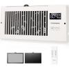 imageVIVOHOME Quiet Register Booster Fan with Opening 4 x 12  Smart Thermostat 10Speed Control Removable Dustproof Mesh amp Register Blocker White4 x 10 Opening