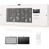 imageVIVOHOME Quiet Register Booster Fan with Opening 4 x 12  Smart Thermostat 10Speed Control Removable Dustproof Mesh amp Register Blocker White4 x 12 Opening