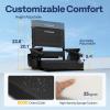 imageVIVOHOME Height Adjustable High Back Stadium Seat with Back Support and Cushion Portable Bleacher Chair with Cup Holder and Shoulder Strap Comfortable for Various Sports Events PurpleBlack