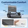 imageVIVOHOME Height Adjustable High Back Stadium Seats with Back Support and Cushion 2 Pack Portable Bleacher Chairs with Cup Holder and Shoulder Strap Comfortable for Various Sports Events GrayGrey