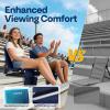 imageVIVOHOME UltraCompact Folding Stadium Seats with Back Support 2 Pack Lightweight Bleacher Chairs with Cup Holder and Carry Handle Comfortable for Bleachers Camping Outdoor Events Navy BlueNavy Blue