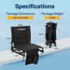 imageVIVOHOME UltraCompact Folding Stadium Seats with Back Support 2 Pack Lightweight Bleacher Chairs with Cup Holder and Carry Handle Comfortable for Bleachers Camping Outdoor Events Navy BlueBlack