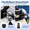 image:imageVIVOHOME 12 in Sand Filter Pump for Above Ground Pool 04 HP 3168 GPH Swimming Pool Filter System with 24H Timer amp 6Way Valve HighEfficiency Filtration for Pools Up to 11000 Gallons12 in  3168 GPH  04 HP