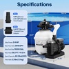 image:imageVIVOHOME 12 in Sand Filter Pump for Above Ground Pool 04 HP 3168 GPH Swimming Pool Filter System with 24H Timer amp 6Way Valve HighEfficiency Filtration for Pools Up to 11000 Gallons13 in  3618 GPH  075 HP