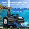 image:imageVIVOHOME 150W Adjustable Flow Submersible Water Pump 9002400GPH Stepless Flow Control 18ft Max Lift 180 Seamless Adjustable Nozzle and Barrier Pump Bag for Pond Aquarium Fountain Waterfall7001800GPH