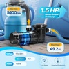 image:imageVIVOHOME 15HP 115V Variable Speed Pool Pump SelfPriming 15 amp 2 Inlet wStrainer Basket for inAbove Ground Pools15 HP 115V