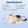 image:imageVIVOHOME 15HP 115V Variable Speed Pool Pump SelfPriming 15 amp 2 Inlet wStrainer Basket for inAbove Ground Pools15 HP 115V Variable Speed
