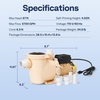 image:imageVIVOHOME 15HP 115V Variable Speed Pool Pump SelfPriming 15 amp 2 Inlet wStrainer Basket for inAbove Ground Pools20 HP 115V Variable Speed