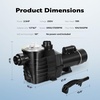 image:imageVIVOHOME 15HP 115V Variable Speed Pool Pump SelfPriming 15 amp 2 Inlet wStrainer Basket for inAbove Ground Pools25 HP 230V Dual Speed
