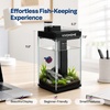image:imageVIVOHOME 2 Gallon Smart Fish Tank with APP Control Aquarium Starter Kit with Auto Feeder Filter Temperature Display RGB LED Light Desktop Mini Fish Tank for Betta Shrimp
