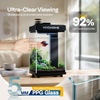 image:imageVIVOHOME 2 Gallon Smart Fish Tank with APP Control Aquarium Starter Kit with Auto Feeder Filter Temperature Display RGB LED Light Desktop Mini Fish Tank for Betta Shrimp