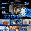 image:imageVIVOHOME 34 HP 72 CFM 2 Stage A2L HVAC Vacuum Pump Sparkless Motor for R32 R1234yf R454B R134a R22 R410a Systems Auto AC Vacuum Pump for Air Conditioner Resin Degassing with Oil Bottle72 CFM