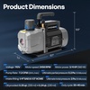 image:imageVIVOHOME 34 HP 72 CFM 2 Stage A2L HVAC Vacuum Pump Sparkless Motor for R32 R1234yf R454B R134a R22 R410a Systems Auto AC Vacuum Pump for Air Conditioner Resin Degassing with Oil Bottle72 CFM