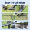 image:imageVIVOHOME 4Step Hand Rails for Outdoor Steps with Curved Ends and Balusters  2Pack Galvanized Steel Exterior Railing Kit for Porch Deck or Indoor StairsStraightOval with Balusters