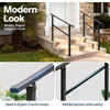 image:imageVIVOHOME 4Step Hand Rails for Outdoor Steps with Curved Ends and Balusters  2Pack Galvanized Steel Exterior Railing Kit for Porch Deck or Indoor StairsStraightOval