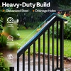 image:imageVIVOHOME 4Step Hand Rails for Outdoor Steps with Curved Ends and Balusters  2Pack Galvanized Steel Exterior Railing Kit for Porch Deck or Indoor StairsStraightOval with Balusters