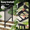 image:imageVIVOHOME 4Step Hand Rails for Outdoor Steps with Curved Ends and Balusters  2Pack Galvanized Steel Exterior Railing Kit for Porch Deck or Indoor StairsStraightOval with Balusters