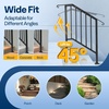 image:imageVIVOHOME 4Step Hand Rails for Outdoor Steps with Curved Ends and Balusters  2Pack Galvanized Steel Exterior Railing Kit for Porch Deck or Indoor StairsCurved End with Balusters