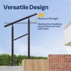 image:imageVIVOHOME 4Step Hand Rails for Outdoor Steps with Curved Ends and Balusters  2Pack Galvanized Steel Exterior Railing Kit for Porch Deck or Indoor StairsStraightRound