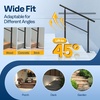 image:imageVIVOHOME 4Step Hand Rails for Outdoor Steps with Curved Ends and Balusters  2Pack Galvanized Steel Exterior Railing Kit for Porch Deck or Indoor StairsStraightRound
