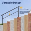 image:imageVIVOHOME 4Step Hand Rails for Outdoor Steps with Curved Ends and Balusters  2Pack Galvanized Steel Exterior Railing Kit for Porch Deck or Indoor StairsStraightRound