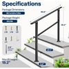 image:imageVIVOHOME 4Step Hand Rails for Outdoor Steps with Curved Ends and Balusters  2Pack Galvanized Steel Exterior Railing Kit for Porch Deck or Indoor StairsStraightOval