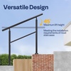 image:imageVIVOHOME 4Step Hand Rails for Outdoor Steps with Curved Ends and Balusters  2Pack Galvanized Steel Exterior Railing Kit for Porch Deck or Indoor StairsStraightRound