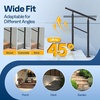 image:imageVIVOHOME 4Step Hand Rails for Outdoor Steps with Curved Ends and Balusters  2Pack Galvanized Steel Exterior Railing Kit for Porch Deck or Indoor StairsStraightRound