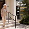 image:imageVIVOHOME 4Step Hand Rails for Outdoor Steps with Curved Ends and Balusters  2Pack Galvanized Steel Exterior Railing Kit for Porch Deck or Indoor StairsStraightOval