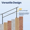 image:imageVIVOHOME 4Step Hand Rails for Outdoor Steps with Curved Ends and Balusters  2Pack Galvanized Steel Exterior Railing Kit for Porch Deck or Indoor StairsStraightOval