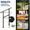 image:imageVIVOHOME 4Step Hand Rails for Outdoor Steps with Curved Ends and Balusters  2Pack Galvanized Steel Exterior Railing Kit for Porch Deck or Indoor StairsStraightOval