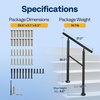 image:imageVIVOHOME 4Step Hand Rails for Outdoor Steps with Curved Ends and Balusters  2Pack Galvanized Steel Exterior Railing Kit for Porch Deck or Indoor StairsStraightRound