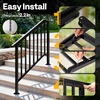image:imageVIVOHOME 4Step Hand Rails for Outdoor Steps with Curved Ends and Balusters  2Pack Galvanized Steel Exterior Railing Kit for Porch Deck or Indoor StairsStraightOval with Balusters