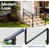 image:imageVIVOHOME 4Step Hand Rails for Outdoor Steps with Curved Ends and Balusters  2Pack Galvanized Steel Exterior Railing Kit for Porch Deck or Indoor StairsStraightOval