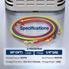 image:imageVIVOHOME 5 ft R410A HVAC Refrigerant Charging amp Recovery Hoses with Compact Ball Valve 14 Low Loss Refrigeration Hoses Suitable for R134a R22 R12 R502 and R404A 800 PSI Working 4000 PSI Burstwith Ball Valve