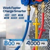 image:imageVIVOHOME 5 ft R410A HVAC Refrigerant Charging amp Recovery Hoses with Compact Ball Valve 14 Low Loss Refrigeration Hoses Suitable for R134a R22 R12 R502 and R404A 800 PSI Working 4000 PSI Burstwith Ball Valve