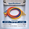 image:imageVIVOHOME 5 ft R410A HVAC Refrigerant Charging amp Recovery Hoses with Compact Ball Valve 14 Low Loss Refrigeration Hoses Suitable for R134a R22 R12 R502 and R404A 800 PSI Working 4000 PSI Burstwithout Ball Valve
