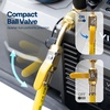 image:imageVIVOHOME 5 ft R410A HVAC Refrigerant Charging amp Recovery Hoses with Compact Ball Valve 14 Low Loss Refrigeration Hoses Suitable for R134a R22 R12 R502 and R404A 800 PSI Working 4000 PSI Burstwith Ball Valve