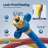 image:imageVIVOHOME 6 ft A2L HVAC Refrigerant Charging amp Recovery Hoses with Compact Ball Valve 14 Low Loss Refrigeration Hoses for R1234yf R32 R454B R134a R410A and R22 800 PSI Working 4000 PSI Burst