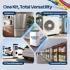 image:imageVIVOHOME 6 ft A2L HVAC Refrigerant Charging amp Recovery Hoses with Compact Ball Valve 14 Low Loss Refrigeration Hoses for R1234yf R32 R454B R134a R410A and R22 800 PSI Working 4000 PSI Burst