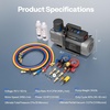 image:imageVIVOHOME A2L AC Vacuum Pump and 4 Way Manifold Gauge Set 15 HP 144CFM 2 Stage HVAC Vacuum Pump Kit with 5ft Hoses Sparkless Motor for R454B R32 R22 R410a Home Air Conditioner144 CFM
