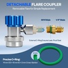 image:imageVIVOHOME AC R134a Adapter Tool Kit R134a Quick Couplers and Self Sealing and Puncture Can Taps R410a Adapters Tank Adapter and Valve Core Remover AC Gauge Hose Conversion Adapters